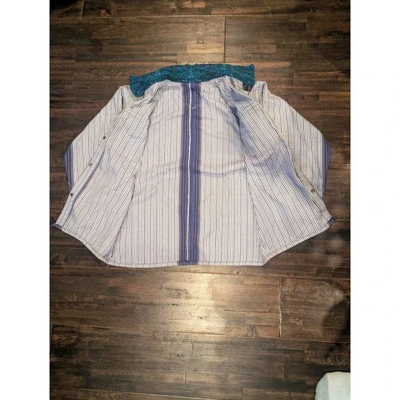 Vintage‎ Handmade Guatemalan Striped Shirt Jacket Mens 2XL Aztec Cowboy Western - Picture 2 of 9